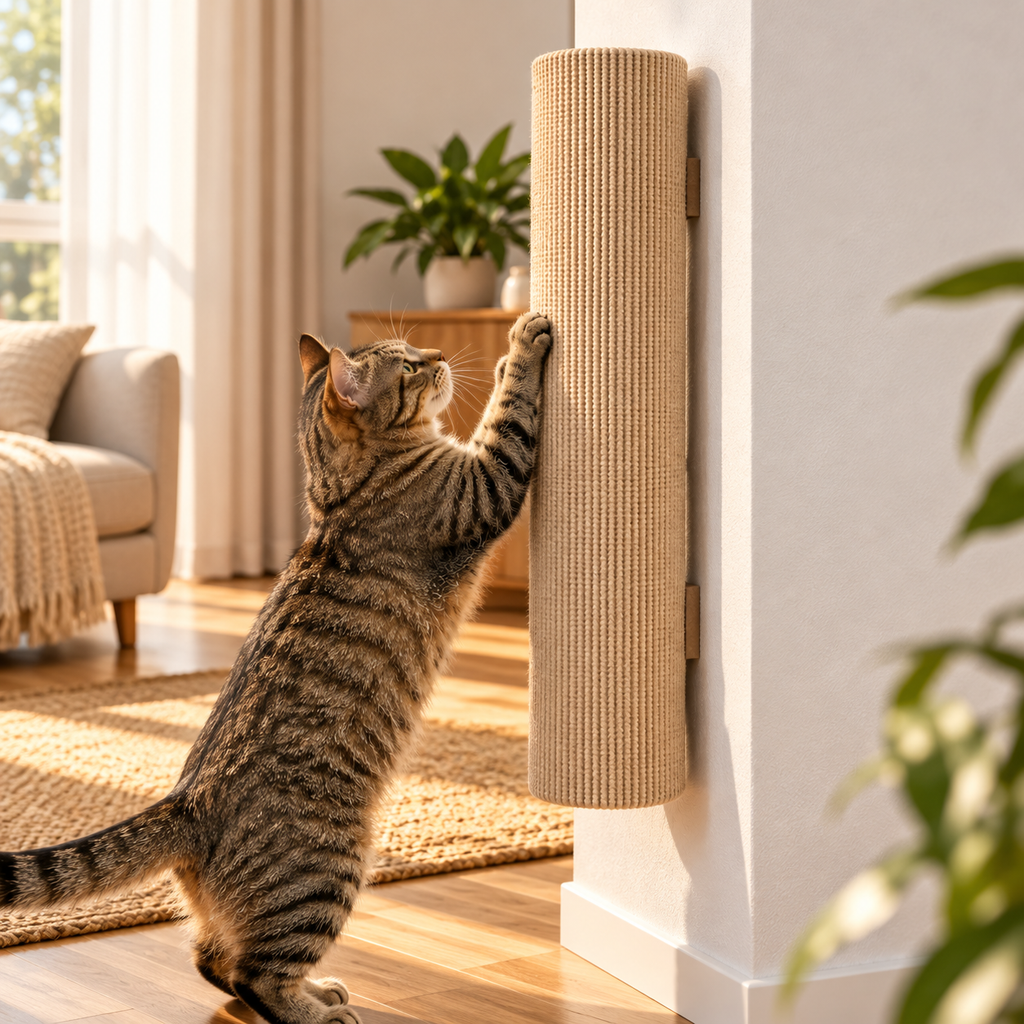 Wall Cat Scratching Post – Stick-On 50cm Scratcher - TillyPaw